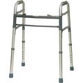 Roscoe Medical 300 lb Two Button without Wheels Walker, Aluminum Adult, 4PK WKAAN2B
